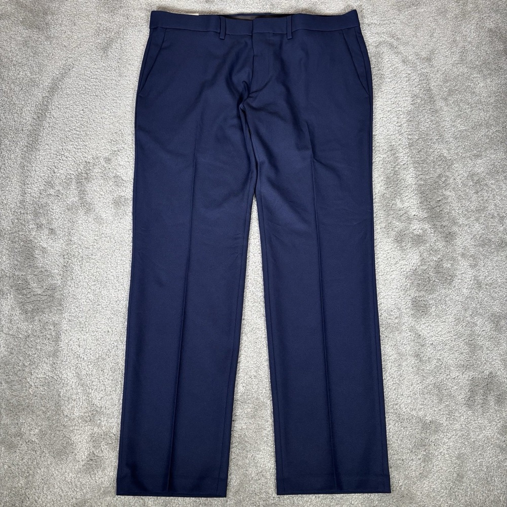 Haggar H26 Pants Mens 36x30 Blue Ultra Slim Flex Series Performance Stretch NWT